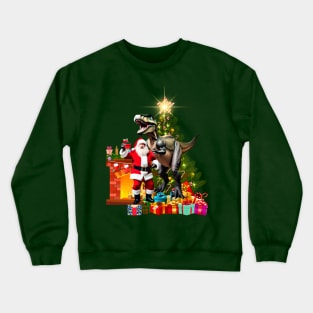 Dinosaur Christmas Crewneck Sweatshirt